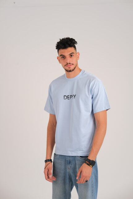 DEPSY Unisex Baby Blue T-Shirt Printed