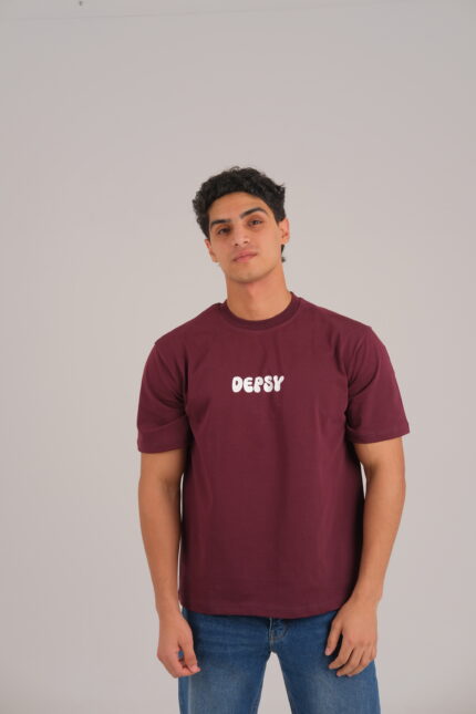 DEPSY Unisex burgundy-Shirt Printed