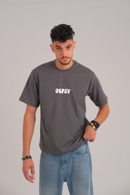 DEPSY Unisex Gray t-Shirt Printed