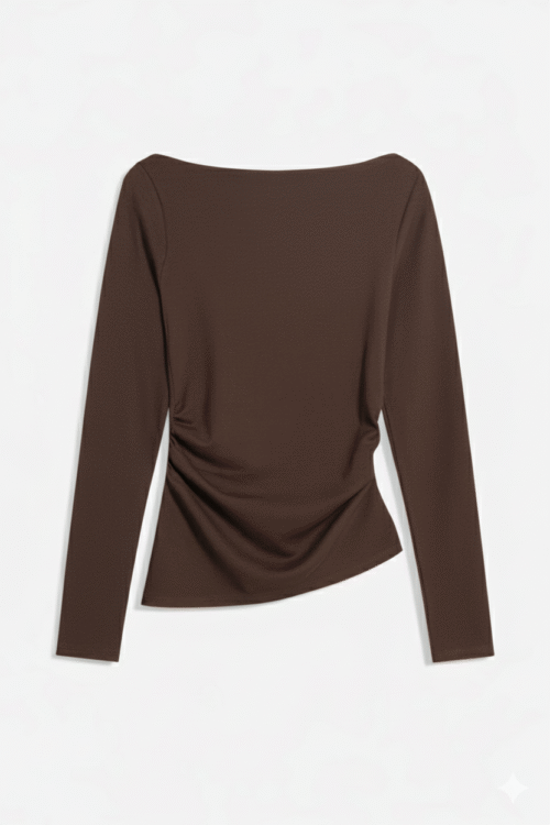 long sleeve asymmetric t-shirt