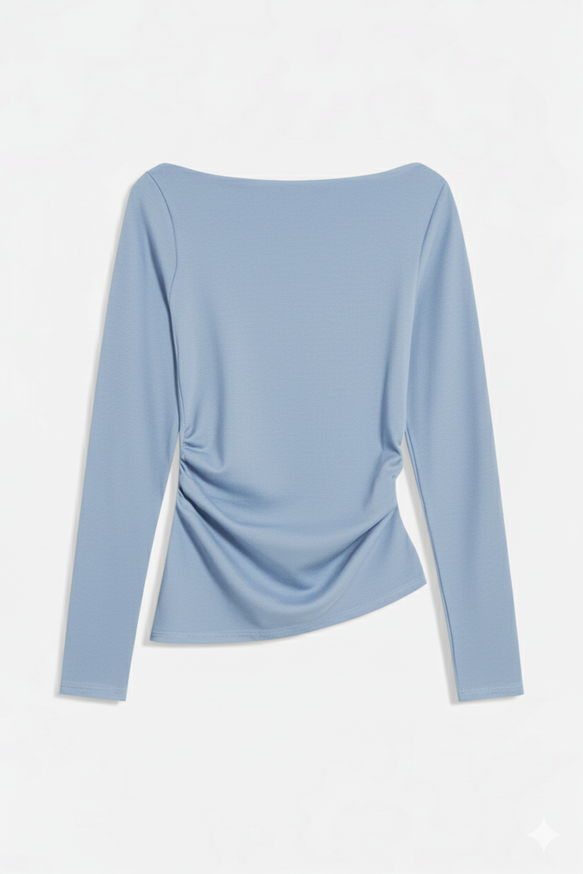 long sleeve asymmetric t-shirt