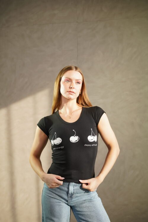 crinkle effect tee